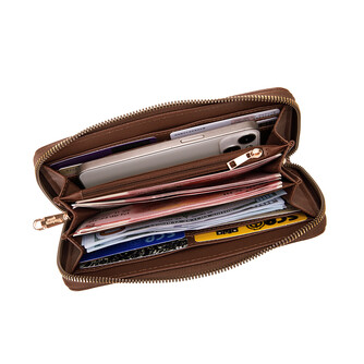 VIVI LONG WALLET - SEASHELL BY, DARK BROWN